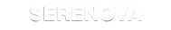 Serenova White on Black Logo